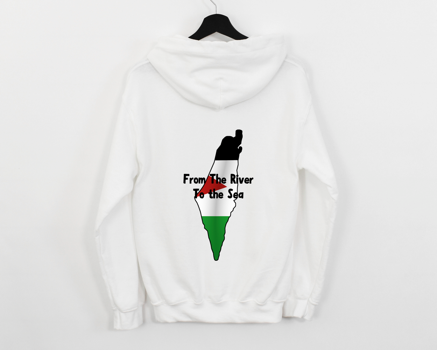 Pull Over Hoodie with From the River to the Sea Palestine Map Design