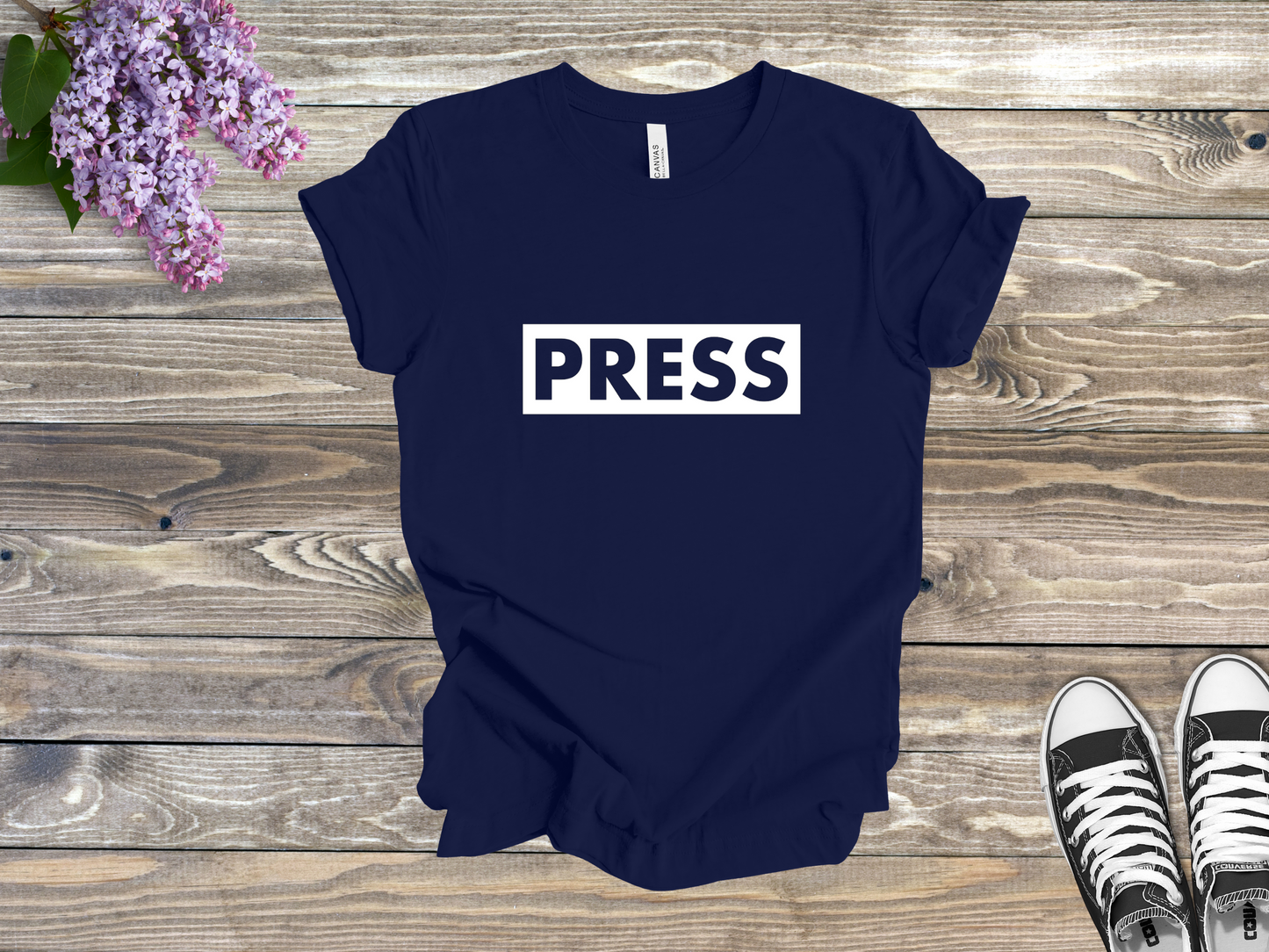 "Press" Short Sleeved T-Shirt Show Support for Palestinian Journalists