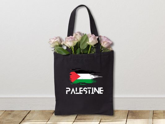 Palestine Tote with Flag