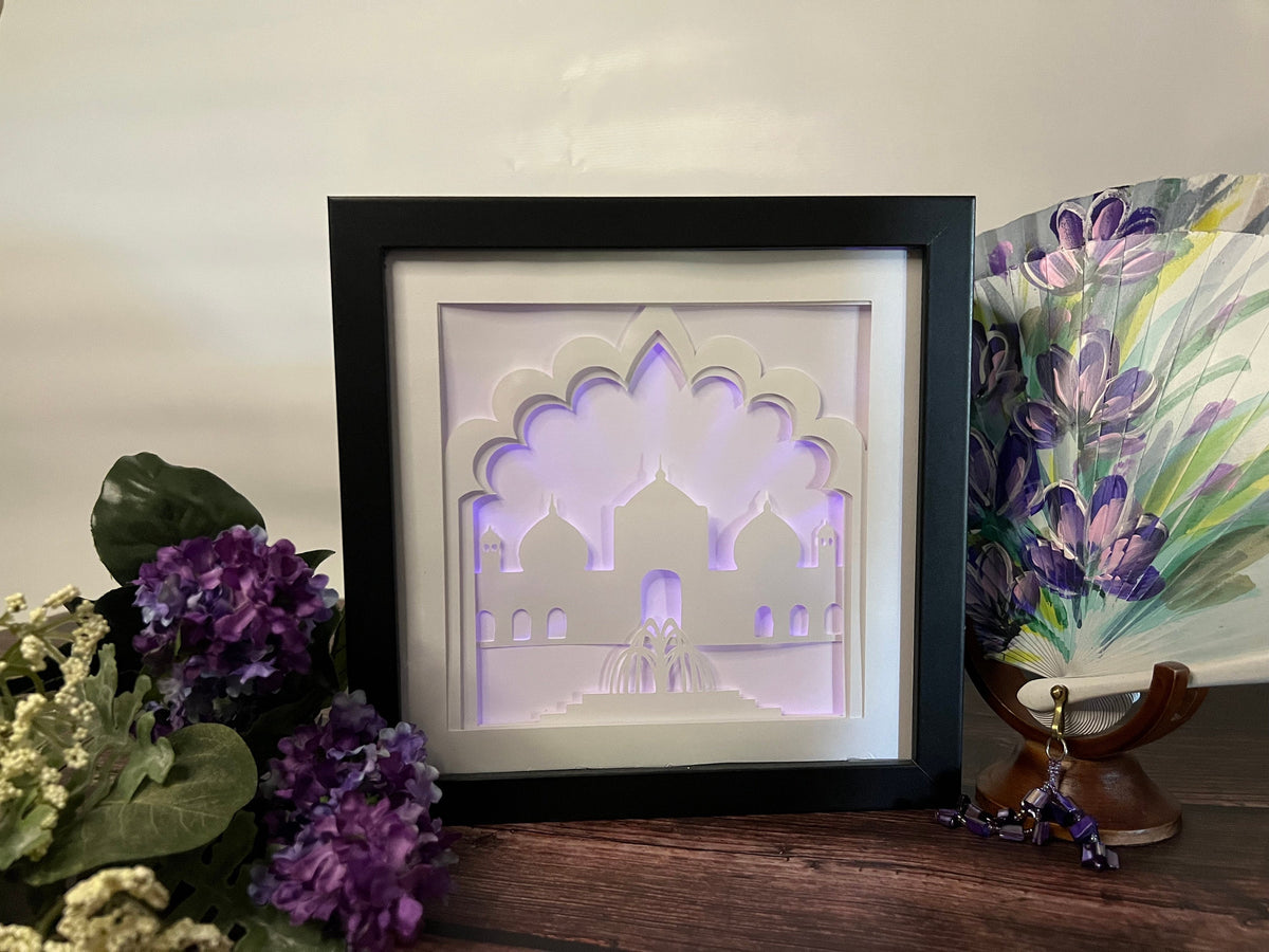 Light Box Examples Islam Lighted Shadow Box Badshahi Mosque Lahore Pakistan – Crafty Lilac Design Co